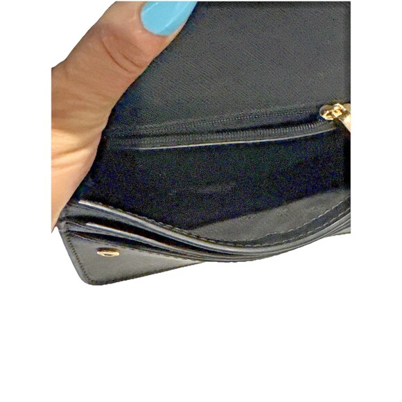 Tory Burch Emerson Saffiano Mini Crossbody Purse Belt Bag Clutch Black Logo - Picture 10 of 11